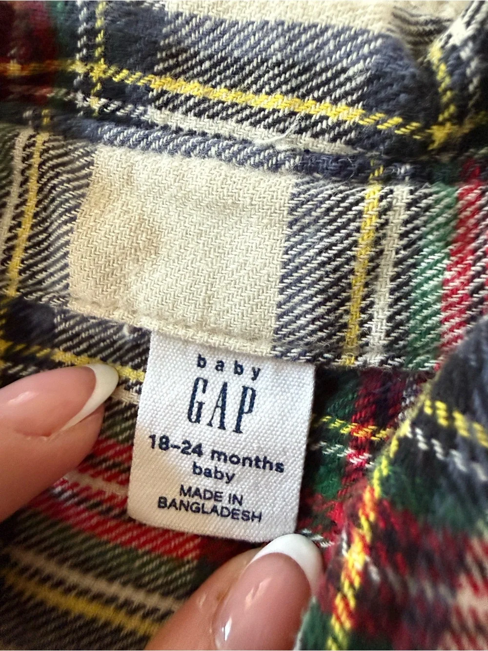 GAP Kids Plaid Button-Front Shirt - Red, Green & Blue Plaids